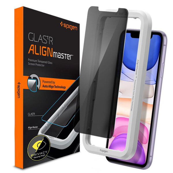 Spigen - GLAStR EZ Fit Screenprotector + Applicator voor Apple iPhone 11 - Transparent