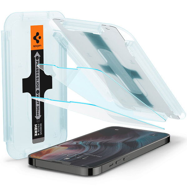 Spigen - GLAStR EZ Fit Screenprotector + Applicator 2-pack voor Apple iPhone 13 Pro Max - Transparent
