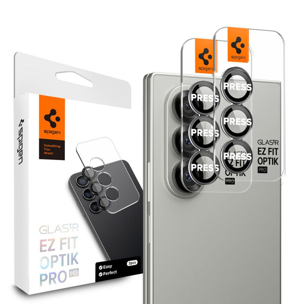 Spigen - GLAStR EZ Fit Optik Pro Camera Protector 2 Pack voor Samsung Galaxy Z Fold 7 - Black