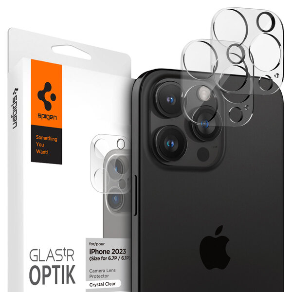 Spigen - GLAStR EZ Fit Optik Camera Protector 2 Pack voor Apple iPhone 14 Pro / 14 Pro Max - Crystal Clear