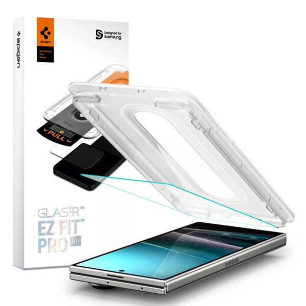 Spigen - EZ Fit Glas.tR met Applicator - 1 pack voor Samsung Galaxy Z Fold 7 - Transparent