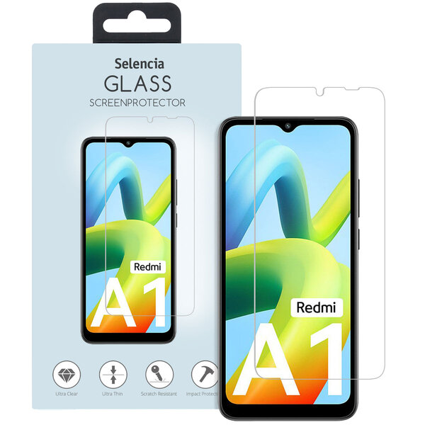 Selencia - Tempered Glass Screenprotector voor Xiaomi Redmi A1 / A2 - Transparent