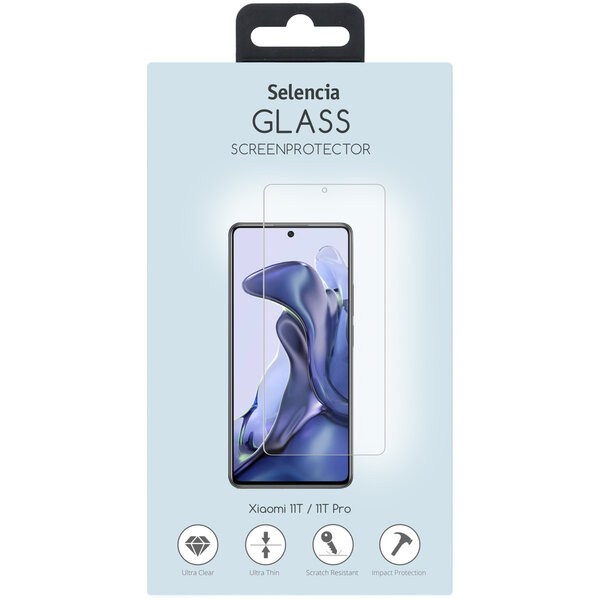 Selencia - Tempered Glass Screenprotector voor Xiaomi 11T (Pro) - Transparent
