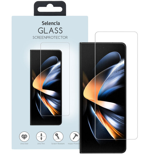 Selencia - Tempered Glass Screenprotector voor Samsung Galaxy Z Fold 4 - Transparent
