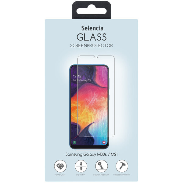 Selencia - Tempered Glass Screenprotector voor Samsung Galaxy M30s / M21 - Transparent