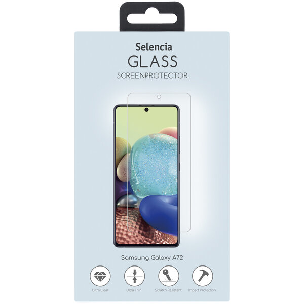 Selencia - Tempered Glass Screenprotector voor Samsung Galaxy A72 / M53 - Transparent