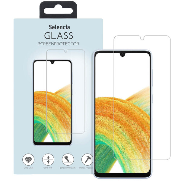 Selencia - Tempered Glass Screenprotector voor Samsung Galaxy A34 (5G) - Transparent