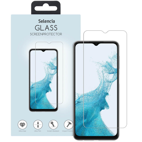 Selencia - Tempered Glass Screenprotector voor Samsung Galaxy A23 (5G) - Transparent