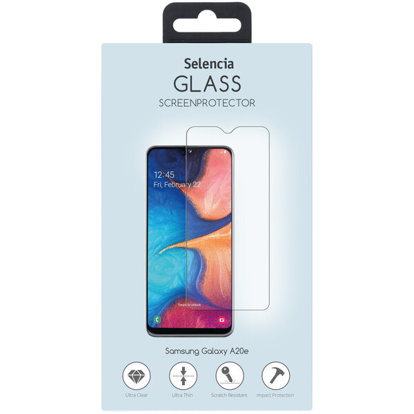 Selencia - Tempered Glass Screenprotector voor Samsung Galaxy A20e - Transparent