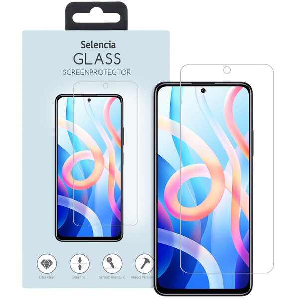 Selencia - Tempered Glass Screenprotector voor POCO M4 Pro 5G - Transparent