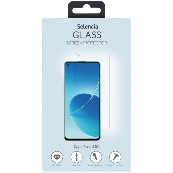 Selencia - Tempered Glass Screenprotector voor OPPO Reno 6 5G - Transparent