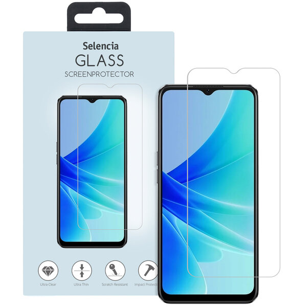 Selencia - Tempered Glass Screenprotector voor OPPO A17 / A18 / A38 - Transparent