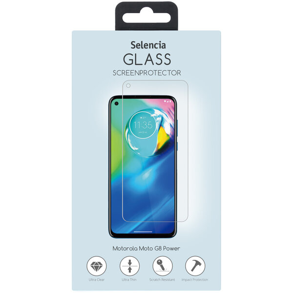 Selencia - Tempered Glass Screenprotector voor Motorola Moto G8 Power - Transparent