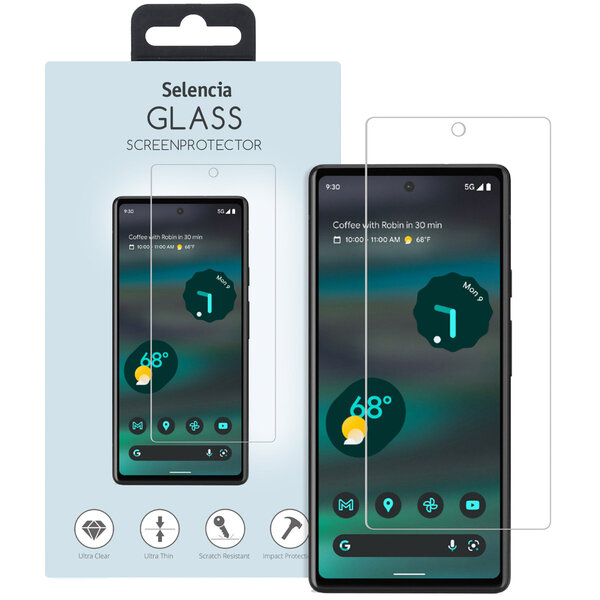 Selencia - Tempered Glass Screenprotector voor Google Pixel 6a - Transparent