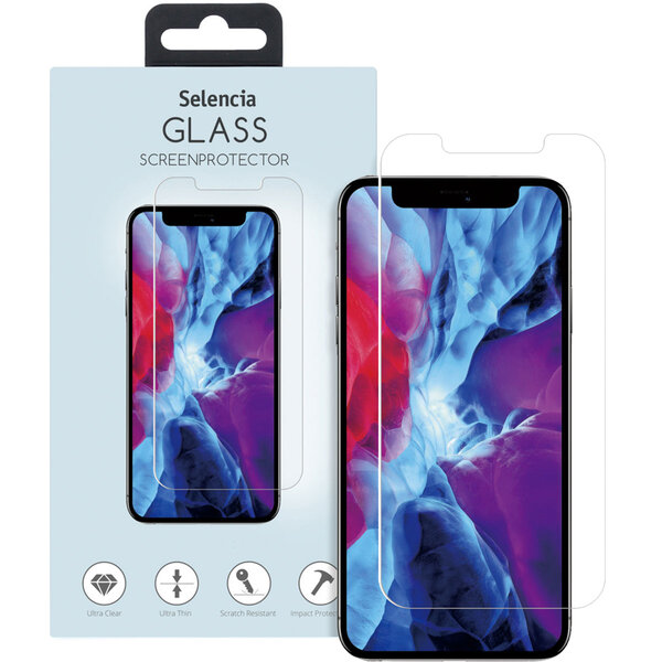 Selencia - Tempered Glass Screenprotector voor Apple iPhone 12 Pro Max - Transparent