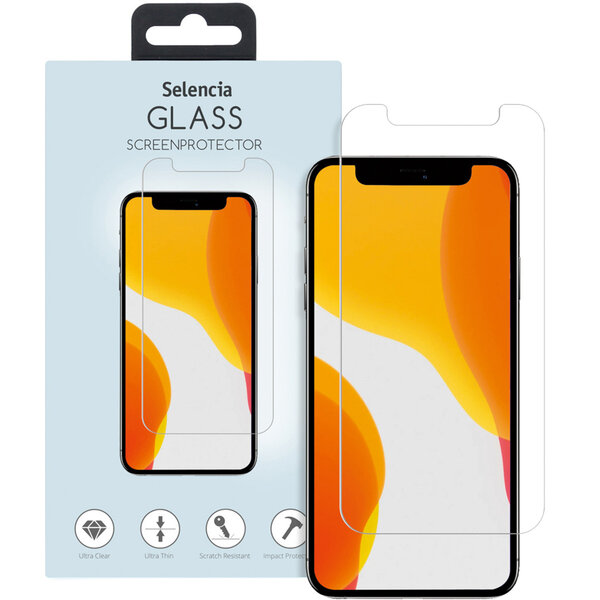 Selencia - Tempered Glass Screenprotector voor Apple iPhone 12 Mini - Transparent