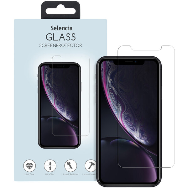Selencia - Tempered Glass Screenprotector voor Apple iPhone 12 (Pro) / 11 / Xr - Transparent