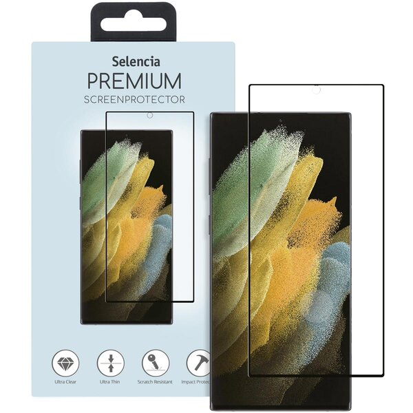 Selencia - Tempered Glass Premium Screenprotector voor Samsung Galaxy S22 Ultra - Transparent