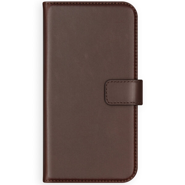 Selencia - Genuine Leather Bookcase voor Samsung Galaxy S9 Plus - Brown