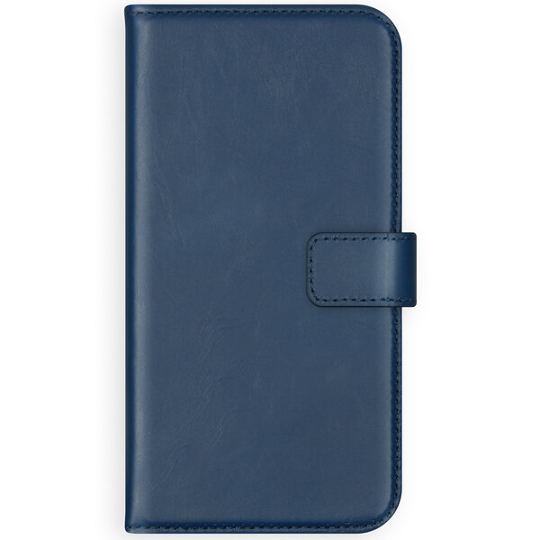 Selencia - Genuine Leather Bookcase voor Samsung Galaxy S20 - Blue