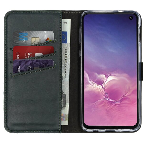 Selencia - Genuine Leather Case for Samsung Galaxy S10e - Green