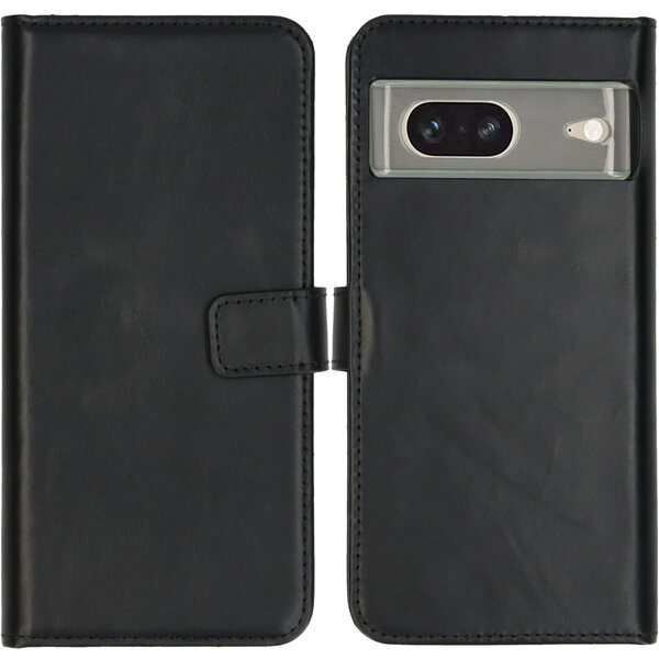 Selencia - Genuine Leather Bookcase voor Google Pixel 7 - Black