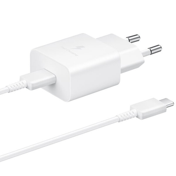 Samsung - Originele Power Adapter met USB-C kabel - Oplader - USB-C aansluiting - Fast Charge - 15 Watt - 1 m - White