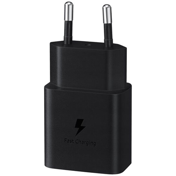 Samsung - Original Power Adapter - Charger - USB-C connection - Fast Charge - 15 Watt - Black