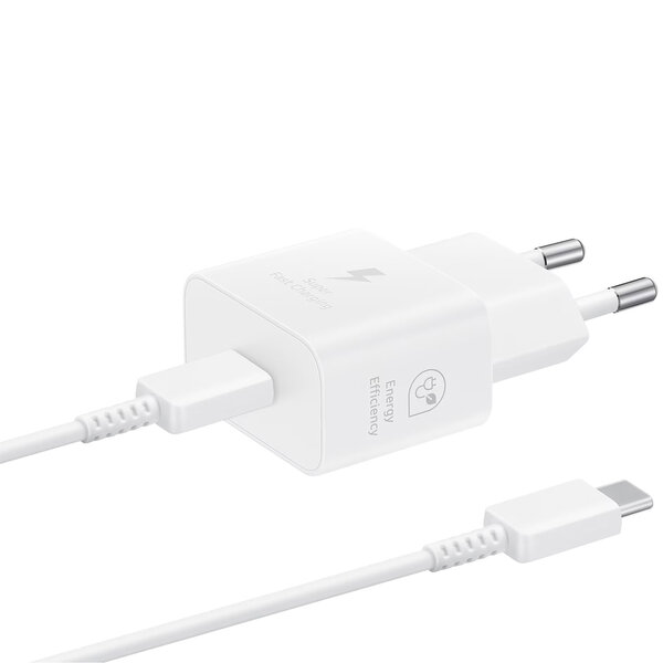 Samsung - Originele 25W Efficiency Adapter met USB-C naar USB-C kabel - 1 m - White