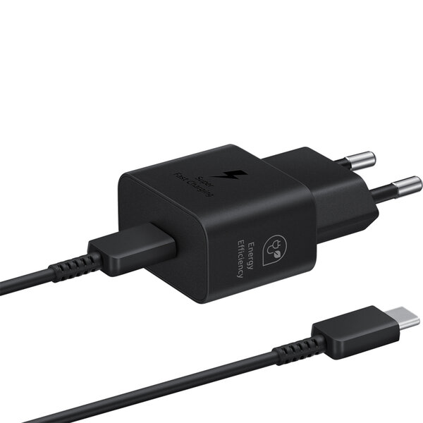 Samsung - Original 25W Efficiency Adapter with USB-C to USB-C cable - 1 m - Black