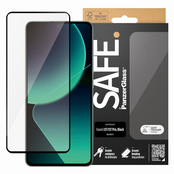 SAFE by PanzerGlass - Ultra-Wide Fit Screenprotector voor Xiaomi 13T / 13T Pro - Transparent
