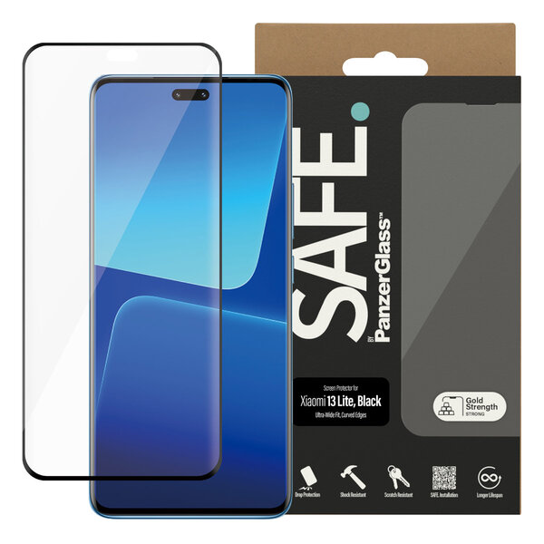SAFE by PanzerGlass - Ultra-Wide Fit Screenprotector voor Xiaomi 13 Lite - Transparent