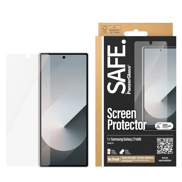 SAFE by PanzerGlass - Ultra-Wide Fit Screenprotector voor Samsung Galaxy Z Fold 6 - Transparent