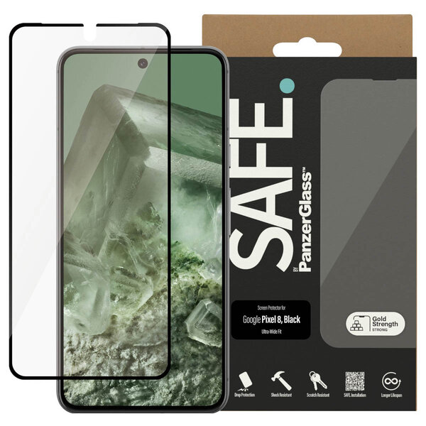 SAFE by PanzerGlass - Ultra-Wide Fit Screenprotector voor Google Pixel 8 - Transparent