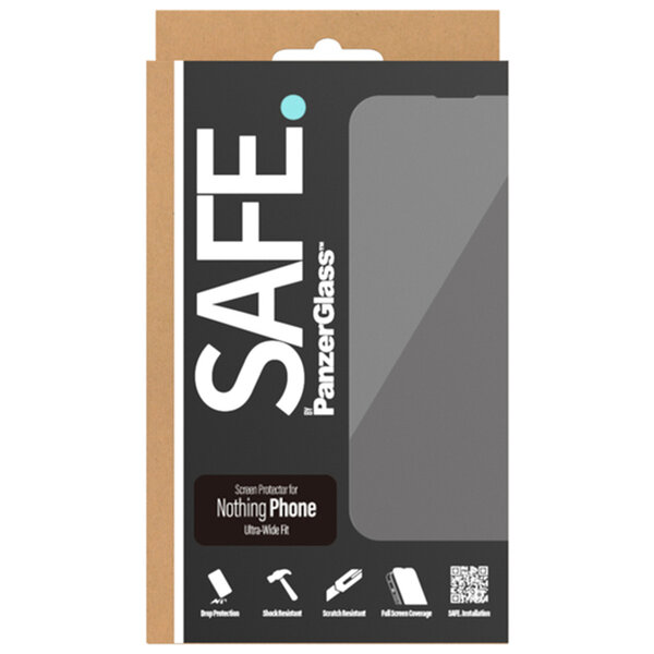 PanzerGlass - Ultra-Wide Fit Anti-Bacterial Screenprotector voor Nothing Phone (1) - Transparent