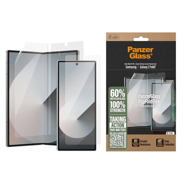 PanzerGlass - Screenprotector Glass &amp; Film voor Samsung Galaxy Z Fold 7 - Transparent