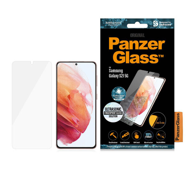 PanzerGlass - Case Friendly Biometric Screenprotector voor Samsung Galaxy S21 - Transparent