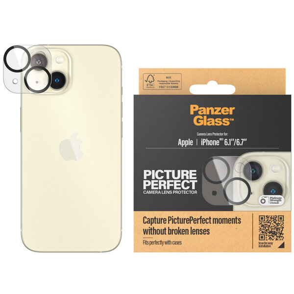 PanzerGlass - Camera Protector voor Apple iPhone 15 / 15 Plus - Transparent