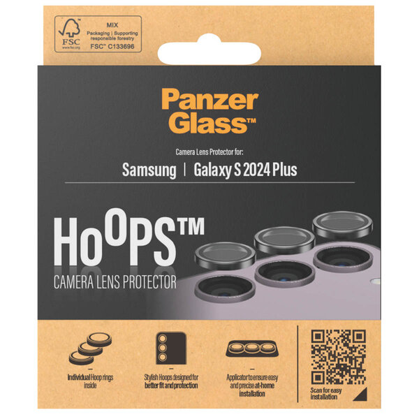 PanzerGlass - Camera Protector Hoops Optic Rings voor Samsung Galaxy S24 Plus - Black