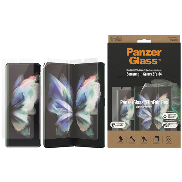 PanzerGlass - Anti-Bacterial Case Friendly Screenprotector voor Samsung Galaxy Z Fold 4 - Transparent