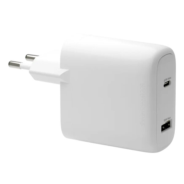 dbramante1928 - re-charge | Wall Charger - USB-C 65 Watt + USB-A 18 Watt - White