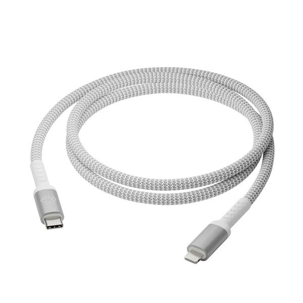 dbramante1928 - re-charge - Braided oplaadkabel - USB-C naar Lightning - 1,2 m - White