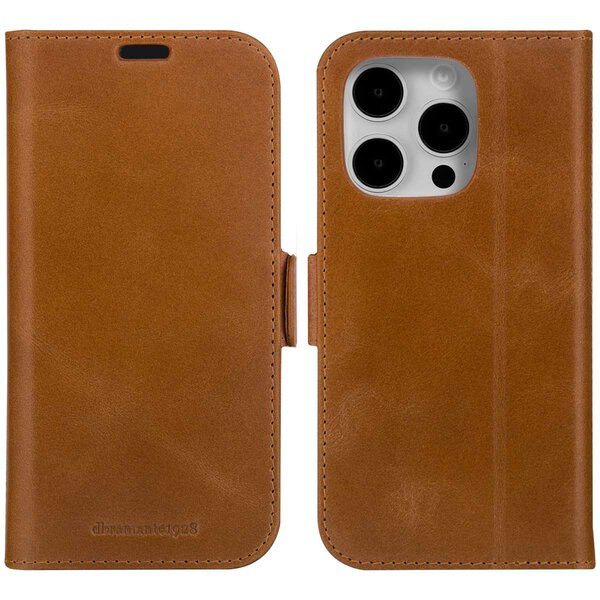 dbramante1928 - Copenhagen Bookcase voor Apple iPhone 15 Pro - Brown