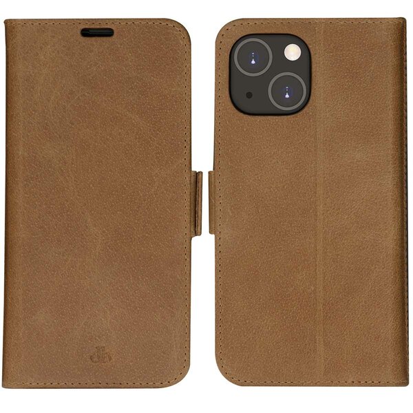 dbramante1928 - Copenhagen Bookcase voor Apple iPhone 14 - Brown