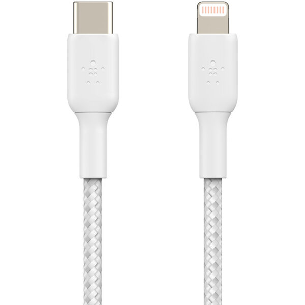 Belkin - Boost Charge Braided Lightning vers USB-C c&acirc;ble - 2 m - White