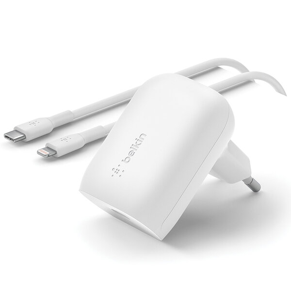 Belkin - Boost Charge Adapter avec c&acirc;ble - USB-C vers Lightning - 1M - 30W - White