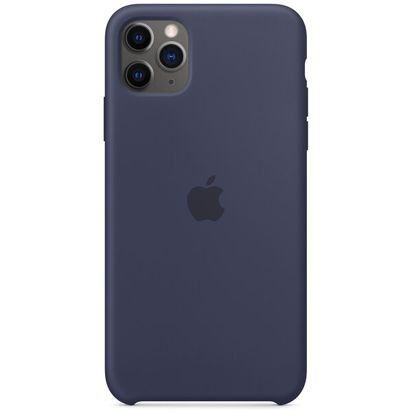 Apple - Silicone Backcover voor Apple iPhone 11 Pro Max - Midnight Blue
