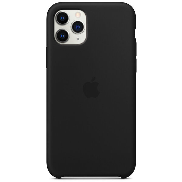 Apple - Silicone Backcover voor Apple iPhone 11 Pro Max - Black