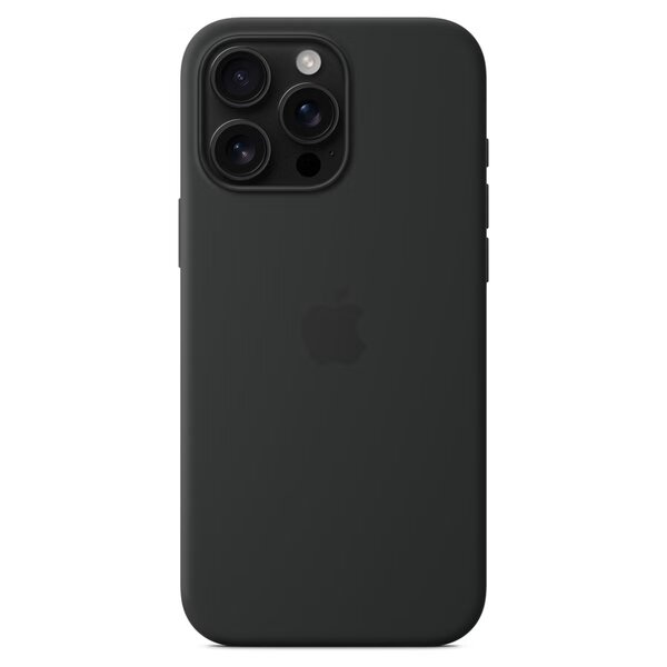 Apple - Silicone Backcover MagSafe voor Apple iPhone 16 Pro Max - Black