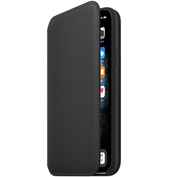 Apple - Leather Folio Bookcase voor Apple iPhone 11 Pro - Black